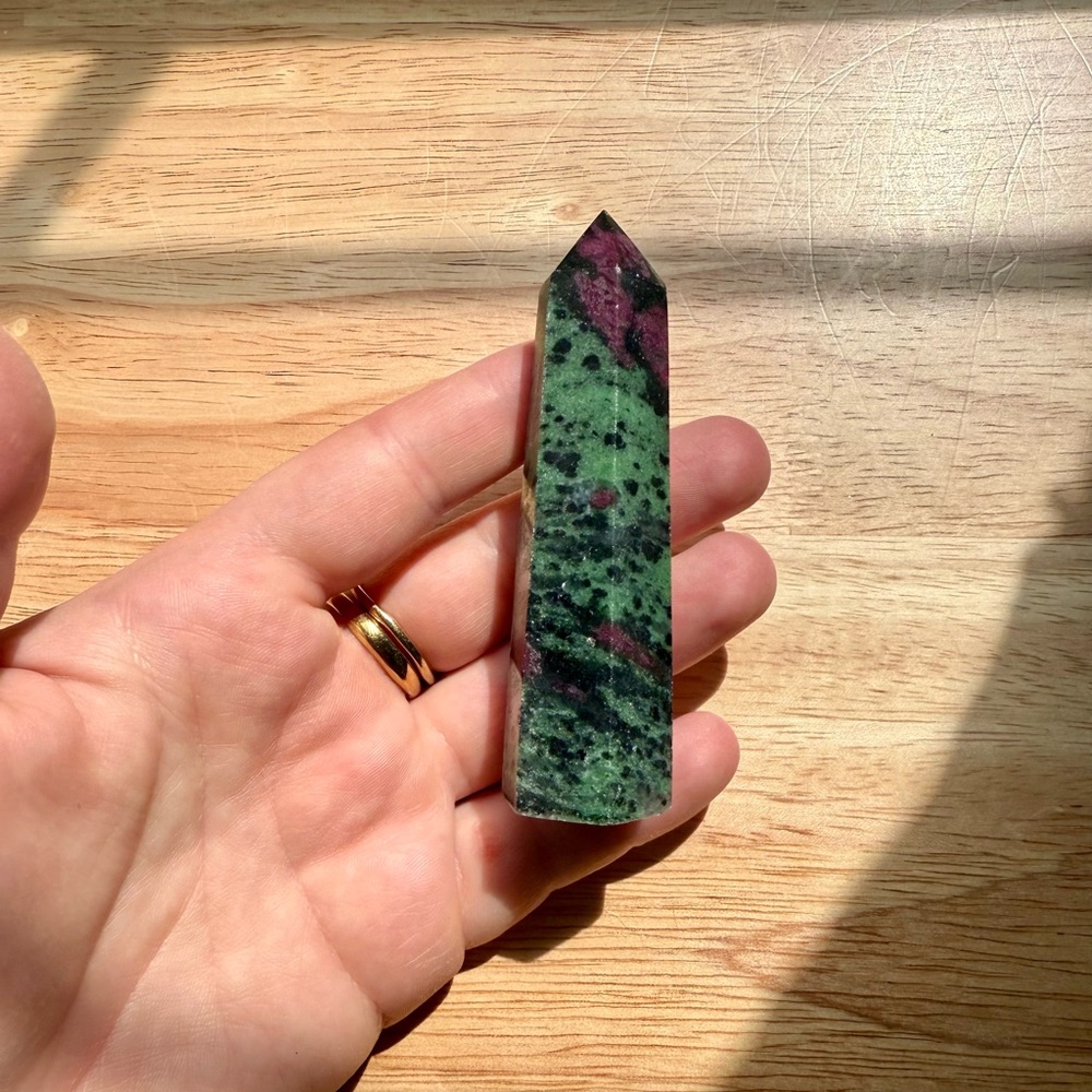 Ruby Zoisite Crystal Point Tower